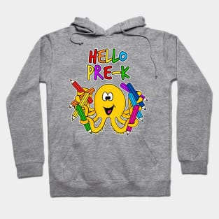 Hello Pre-K Octopus, First Day Of School Hoodie